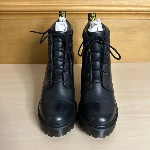 *NEW* Dr Martens Averil Women’s Leather Heeled Ankle Boots (Black), Size 7 - Picture 2 of 8